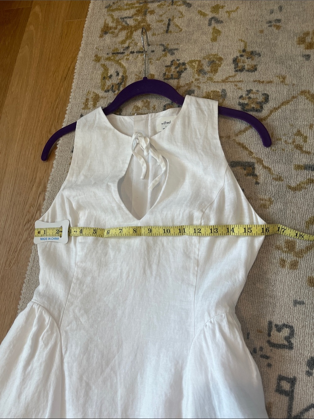 Aritzia White Sleeveless Midi Dress with Keyhole Neck - Picture 12 of 14